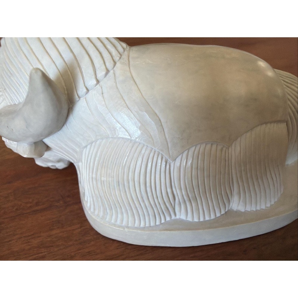 1988 Signed Tuva Agalmatolite Stone Bison Carving James Olson Museum Estate - Picture 13 of 14
